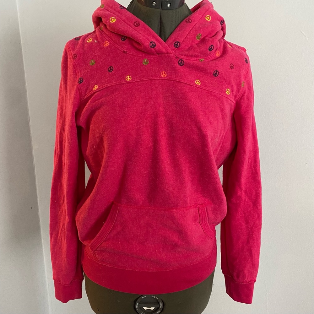 Victorias Secret PINK Embroidered Peace Sign Hoodie